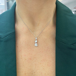 COLLANA TRE CUORI CON DIAMANTI