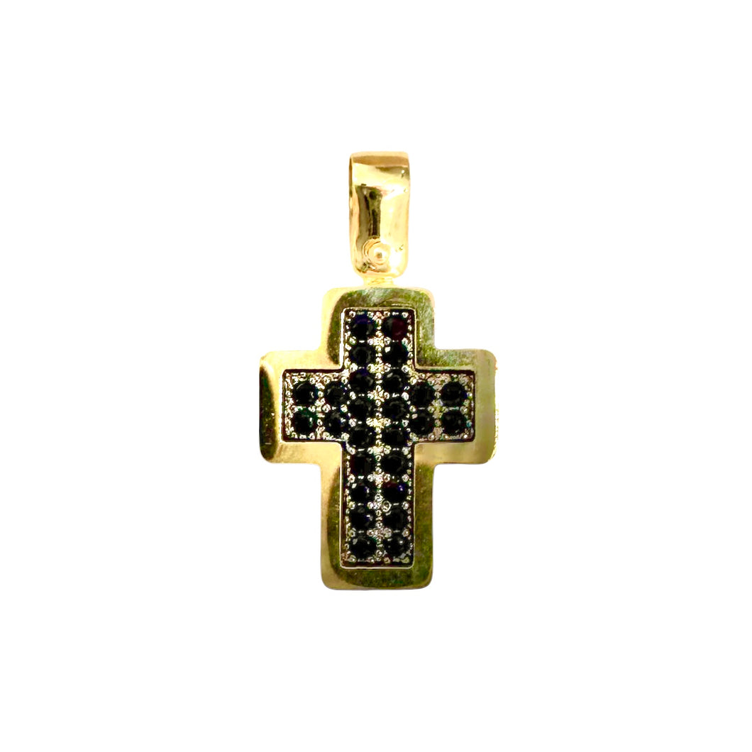 CIONDOLO CROCE ORO GIALLO