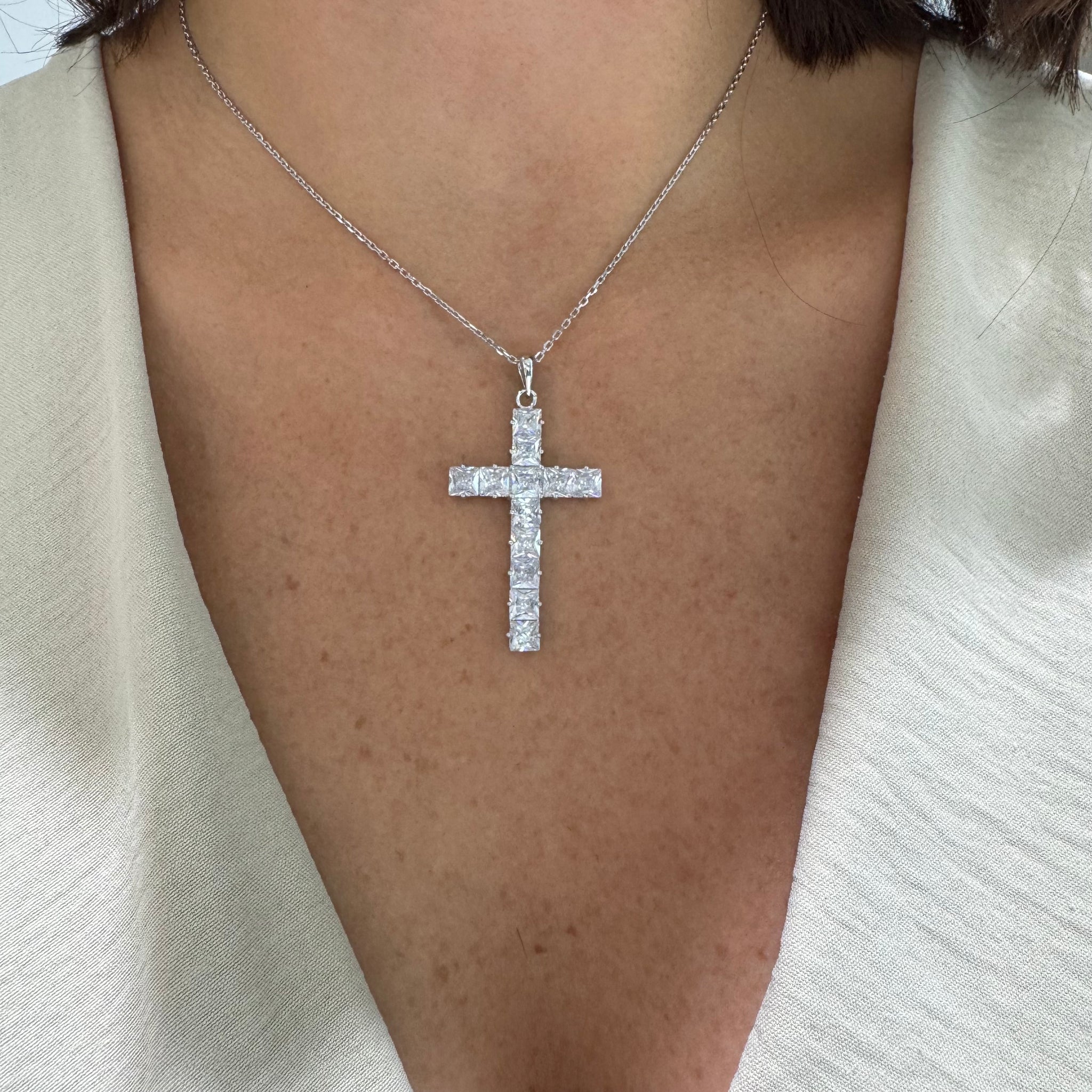 Collana Croce bicolore Miluna CLD4316BG Collana Croce bicolore Miluna CLD4316BG