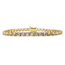 Carica l&#39;immagine nel visualizzatore di Gallery, BRACCIALE TENNIS DORATO
