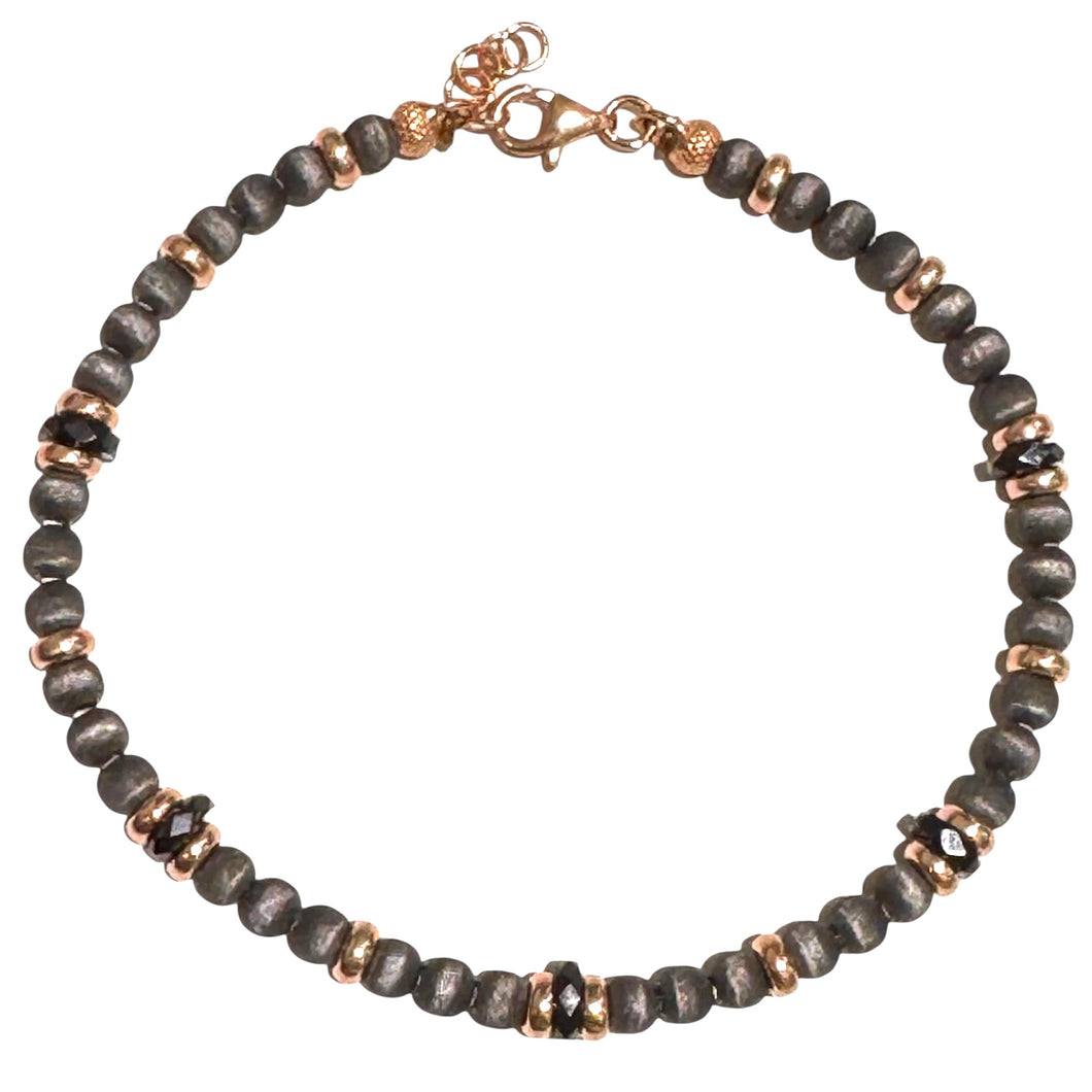 BRACCIALE IN ARGENTO E CERAMICA