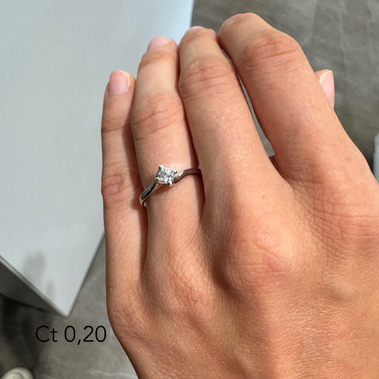 ANELLO SOLITARIO INTRECCIO