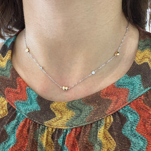 COLLANA CUORI E PUNTI LUCE