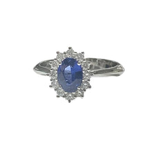 Carica l'immagine nel visualizzatore di Gallery, ANELLO ZAFFIRO E DIAMANTI FIORE
