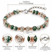 Carica l'immagine nel visualizzatore di Gallery, BRACCIALE BOSCO D’ARGENTO E PIETRE NATURALI
