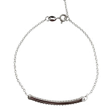 Carica l'immagine nel visualizzatore di Gallery, BRACCIALE PIASTRINA ZIRCONI ORO BIANCO
