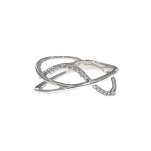 ANELLO INTRECCIO DI ZIRCONI