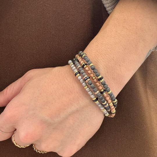 BRACCIALE IN ARGENTO E CERAMICA