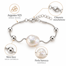 Carica l'immagine nel visualizzatore di Gallery, BRACCIALE PERLA BAROCCA

