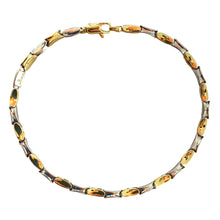 Carica l&#39;immagine nel visualizzatore di Gallery, BRACCIALE TUBICINI  ORO GIALLO E BIANCO
