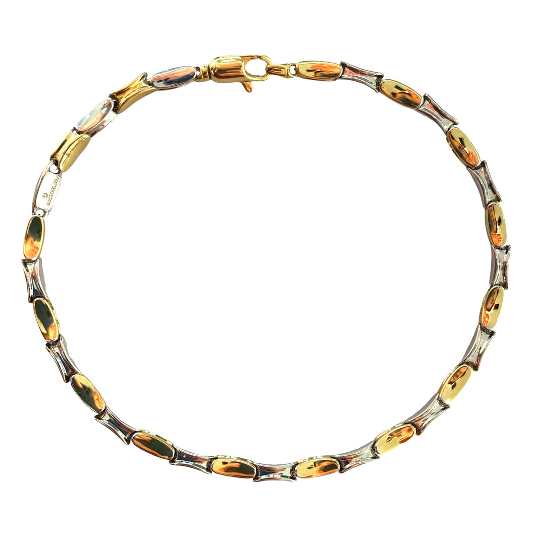 BRACCIALE TUBICINI  ORO GIALLO E BIANCO