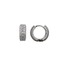 Carica l'immagine nel visualizzatore di Gallery, ORECCHINI A CERCHIO CON ZIRCONI BAGUETTE
