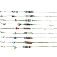 Carica l&#39;immagine nel visualizzatore di Gallery, BRACCIALI CON PIASTRINA DA BIMBO/A
