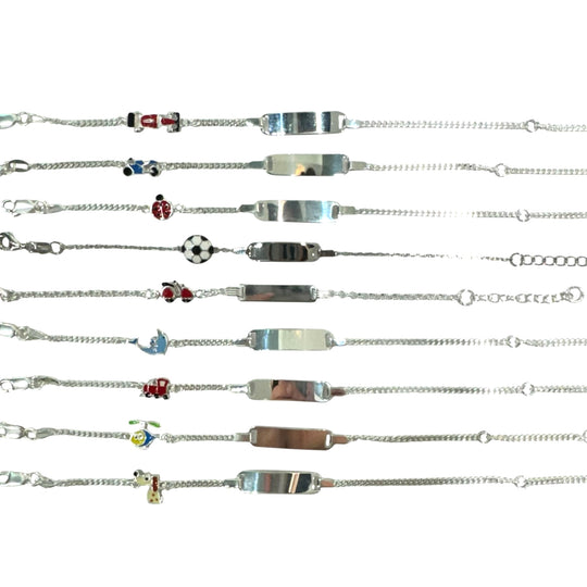 BRACCIALI CON PIASTRINA DA BIMBO/A