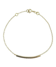 Carica l'immagine nel visualizzatore di Gallery, BRACCIALE PIASTRINA ZIRCONI ORO GIALLO
