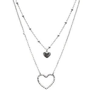COLLANA DOPPIA CON CUORI