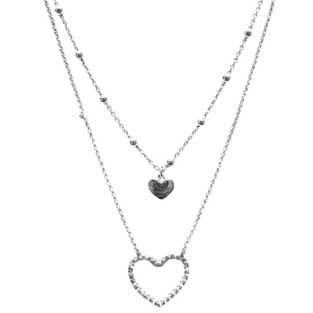 COLLANA DOPPIA CON CUORI