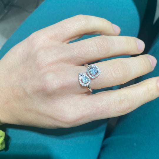 ANELLO GOCCIA E QUADRATO