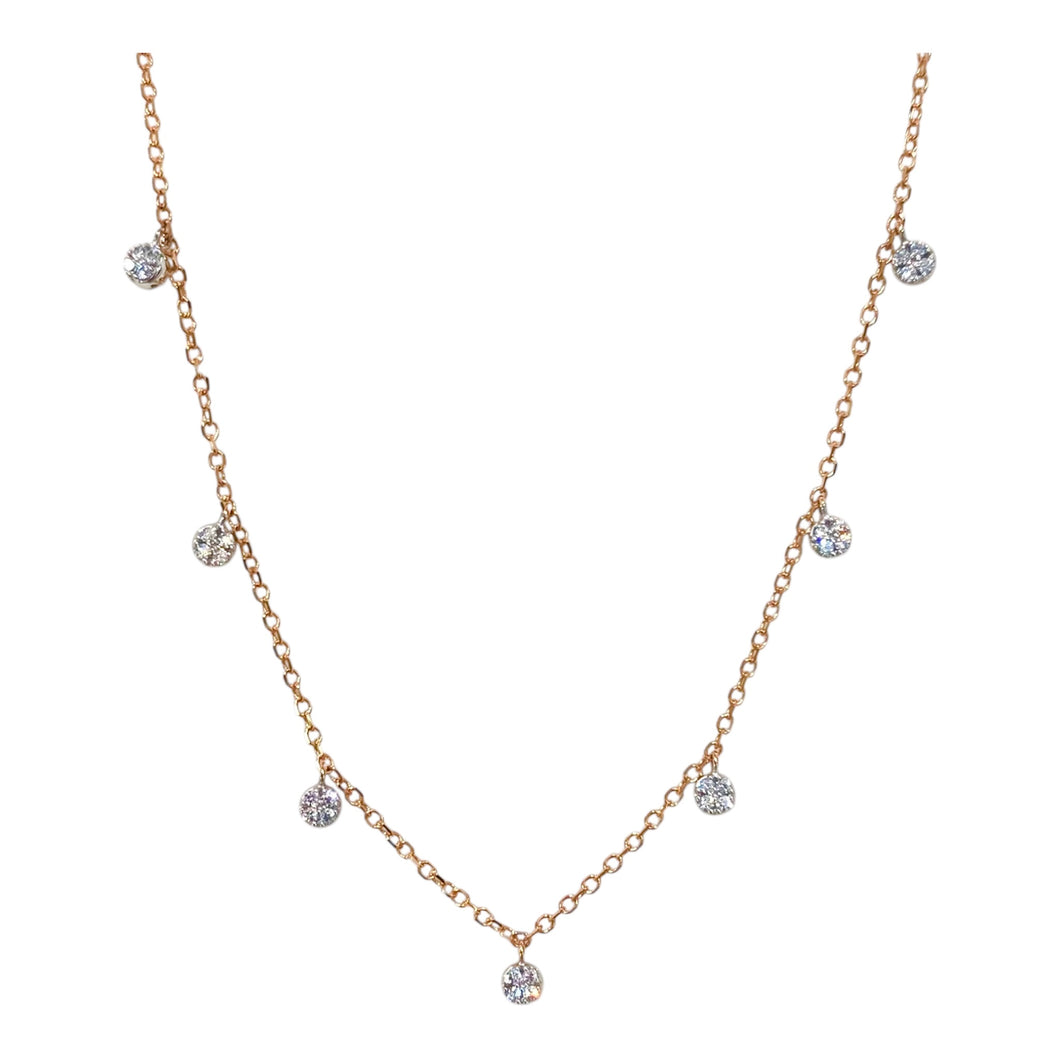 COLLANA CHARM PUNTI LUCE IN ORO ROSA