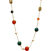 Carica l&#39;immagine nel visualizzatore di Gallery, COLLANA AGATA, CORNIOLA E PERLE
