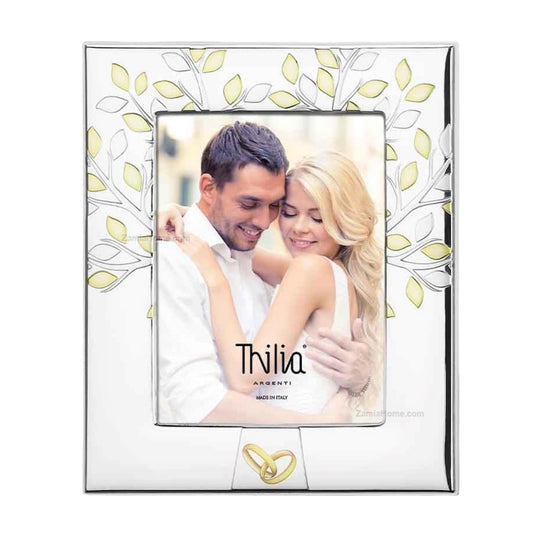 CORNICE FEDI CON ALBERO FOGLIE DORATE