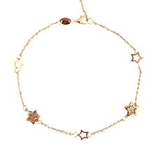Carica l&#39;immagine nel visualizzatore di Gallery, BRACCIALE CINQUE STELLE LAVORATE
