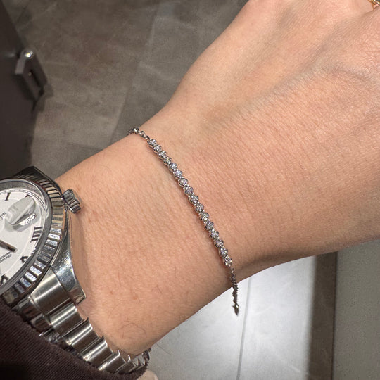 BRACCIALE PIASTRA TENNIS IN DIAMANTI
