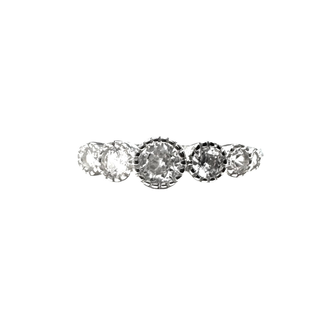 ANELLO CRISTALLI BIANCHI
