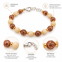 Carica l'immagine nel visualizzatore di Gallery, BRACCIALE IN ARGENTO DESERT MOON CON PIETRE NATURALI

