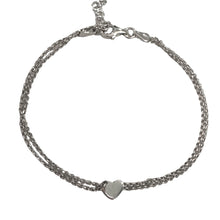 Carica l&#39;immagine nel visualizzatore di Gallery, BRACCIALE DOPPIA CATENA E CUORE

