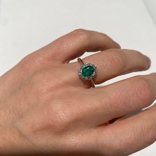ANELLO SMERALDO E DIAMANTI
