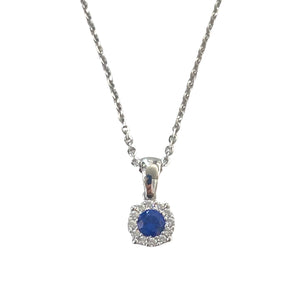 COLLANA PUNTO LUCE ZIRCONE BLU