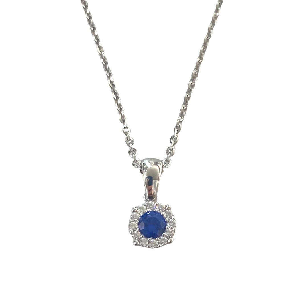 COLLANA PUNTO LUCE ZIRCONE BLU