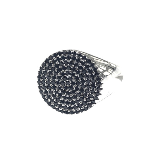 ANELLO CHEVALIER ZIRCONI NERI