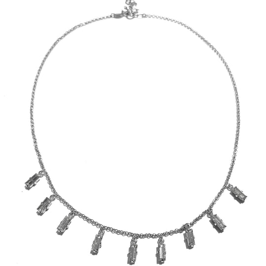 COLLANA CHAMR PUNTI LUCE BAGUETTE