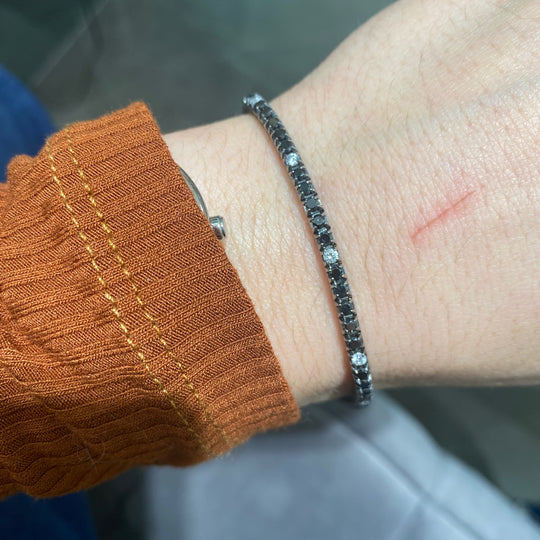 TENNIS IN DIAMANTI BIANCHI E NERI