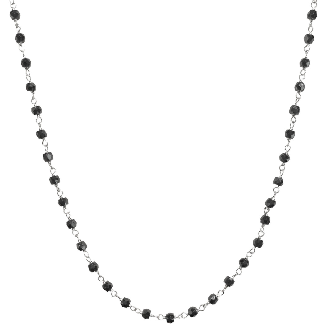 COLLANA SPINELLI NERI IN ORO