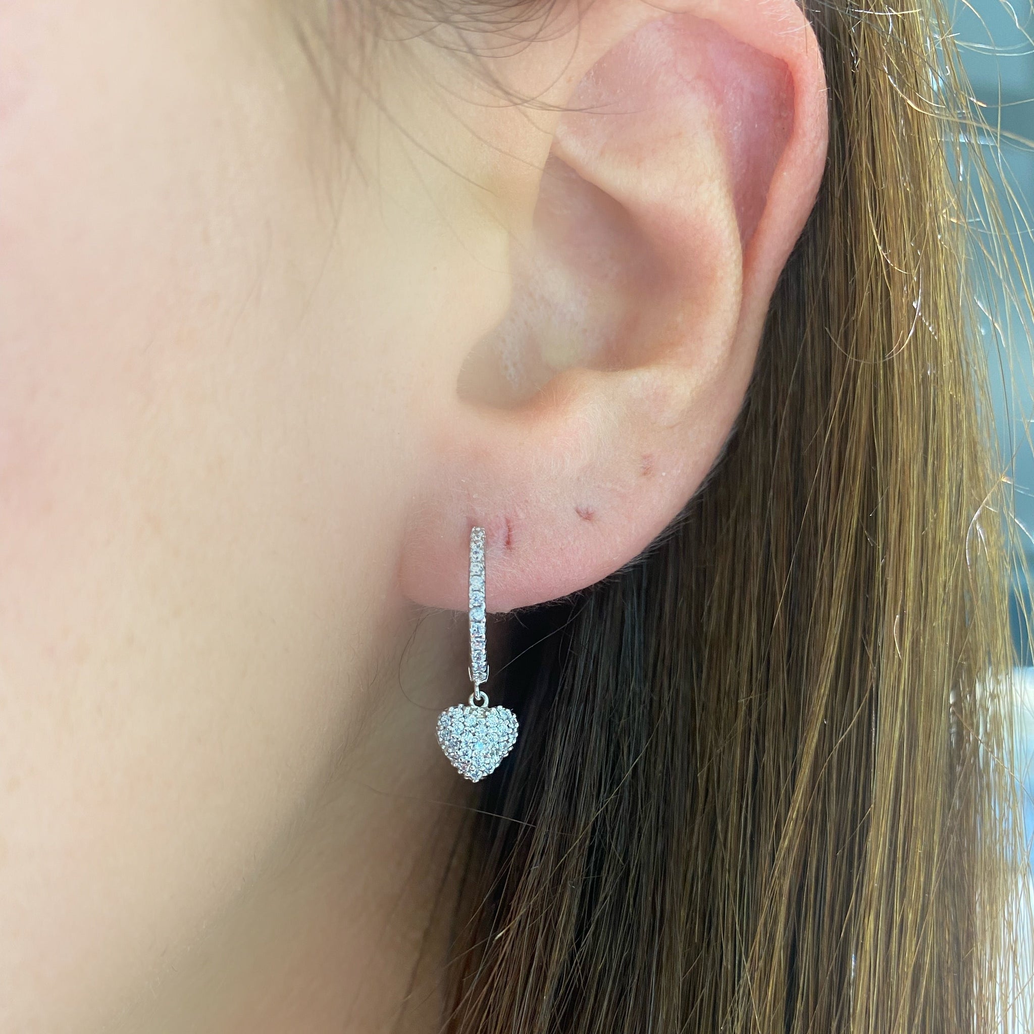 Orecchini A Cerchio Pendenti Placcati In Oro / Argento Sterling - Foto 2