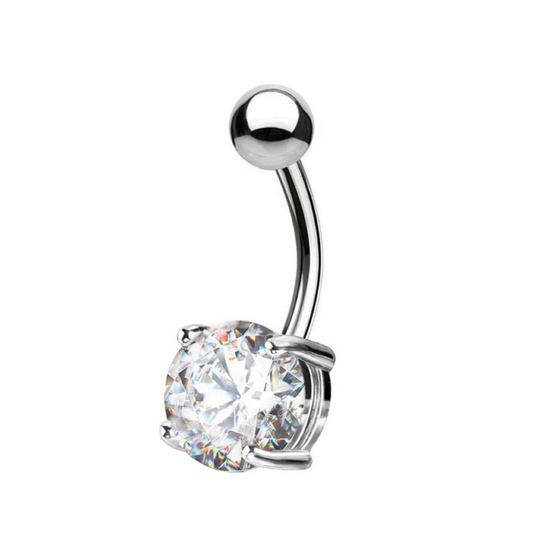 PIERCING OMBELICO CON CRISTALLO A SFERA