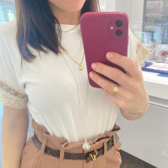 COLLANA CHIAMA ANGELI CUORI E ZIRCONI