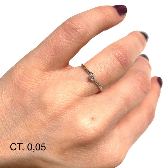 ANELLO SOLITARIO INTRECCIO