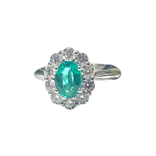 ANELLO SMERALDO E DIAMANTI