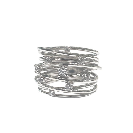 ANELLO FILI INTRECCIATI CON ZIRCONI