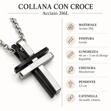 Carica l'immagine nel visualizzatore di Gallery, COLLANA CROCE GEOMETRICA
