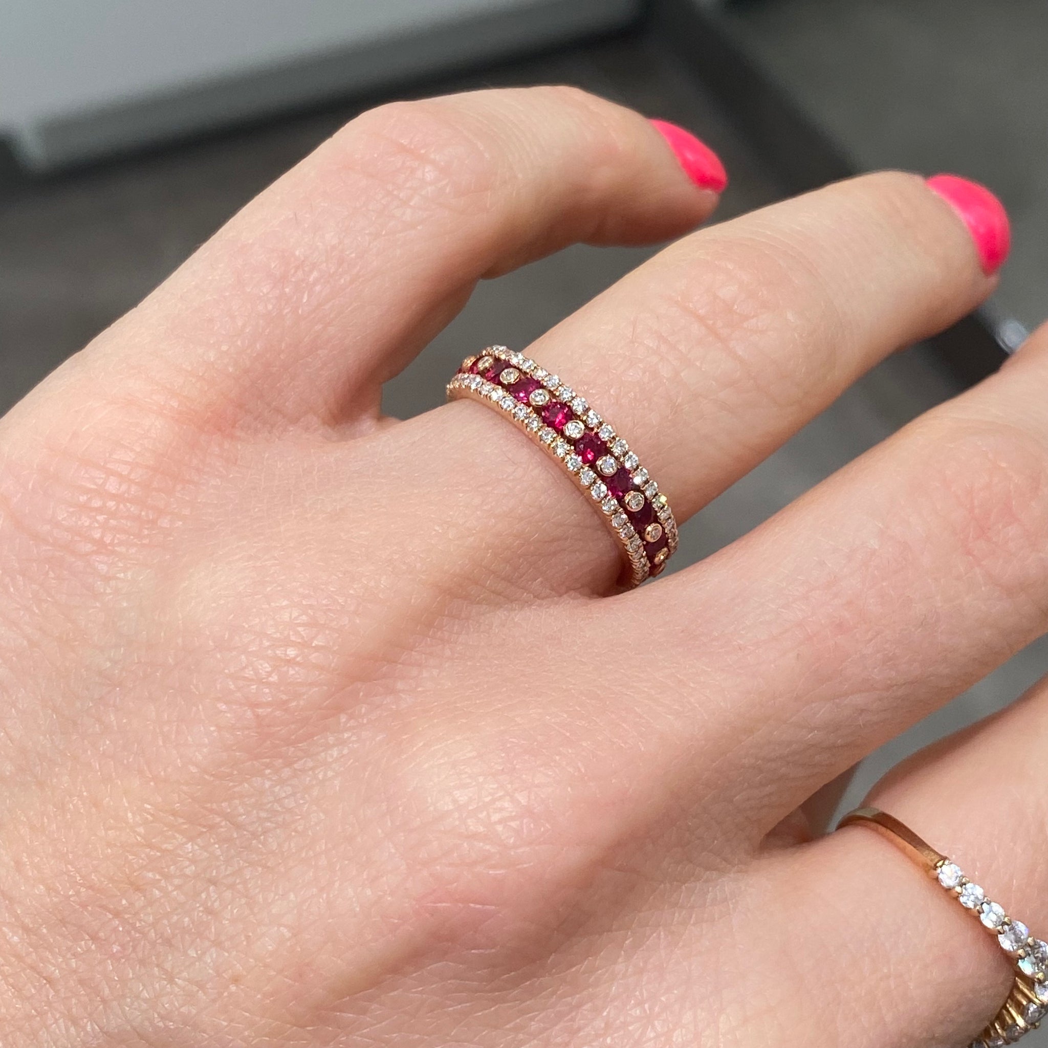 Anello Rubino E Diamanti Veretta VERETTA RUBINI E DIAMANTI