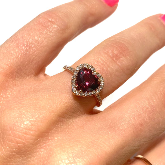 ANELLO TORMALINA E DIAMANTI