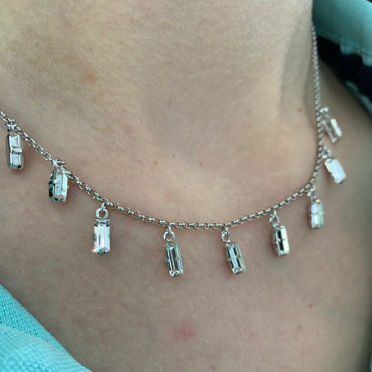 COLLANA CHAMR PUNTI LUCE BAGUETTE