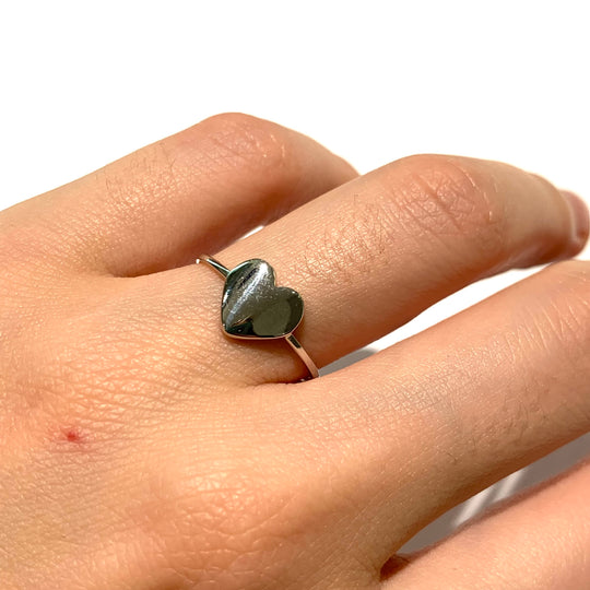 ANELLO CUORE IN ORO BIANCO