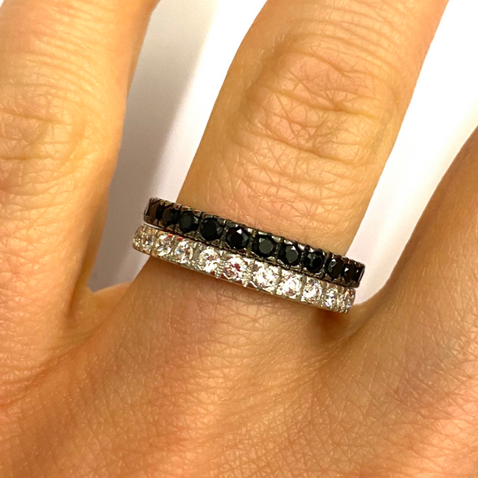 VERETTA A GIRO ZIRCONI NERI