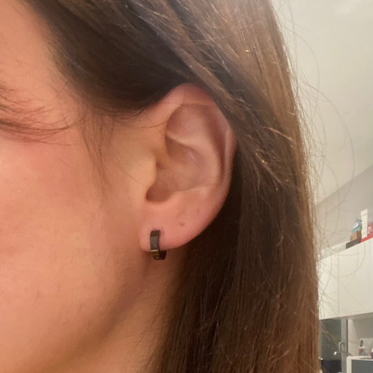 ORECCHINI CLICKER NERI